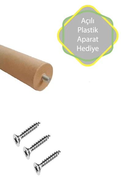 Ahşap Vernikli Ayak Kütük Masa Orta Sehpa Zigon Ayağı 50 Cm ( 1 Adet) - 2
