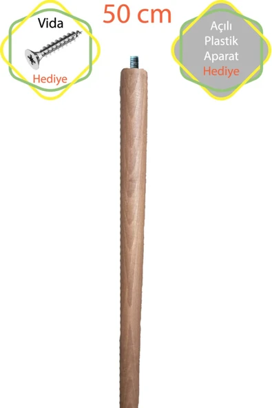 Ahşap Vernikli Ayak Kütük Masa Orta Sehpa Zigon Ayağı 50 Cm ( 1 Adet)