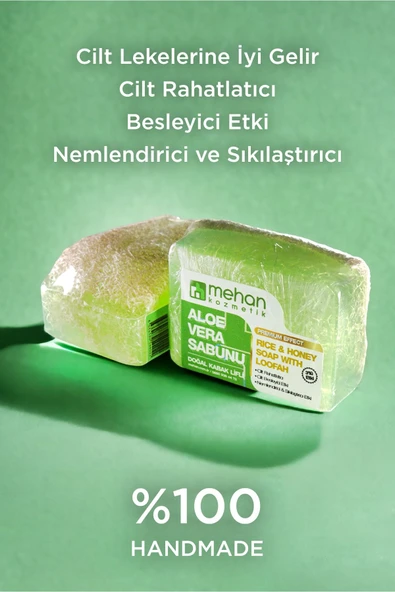 Doğal Kabak Lifli El Yapımı Aloe Vera'lı Sabun