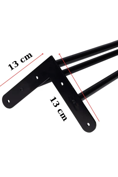 80 Cm Petek Üstü Raf & Dresuar Ayağı Metal Profil Boru Firkete Ayak Yüksek Bar Masası - Pingolu - Resim 2