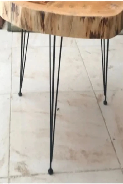 46 Cm Metal Firkete Ayak Masa Orta Sehpa Zigon Kütük Kaşıklık Sandık Siyah Dıy (1 ADET AYAK) - Resim 3