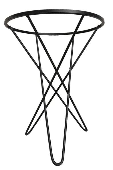 42 Cm Çap & Boy Dolu Demir Mat Siyah Tekli Metal Zigon Kütük Cam Sehpa Ayağı Hairpin Dıy Sadece Ayak