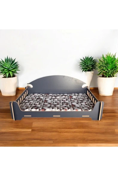 Pd Taht Kedi Köpek Yatağı Ergonomik 40*70 Cm Antrasit ,yıkanabilir Duck Kumaş Minderi Ile Beraber
