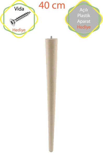 40 Cm Ahşap Ham Ayak Kütük Masa Orta Sehpa Zigon Ayağı