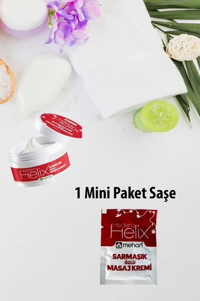 Cep Boy Mini Masaj Kremi Hedera Helix Sarmaşık Okaliptus Karabaş Özlü Yatıştırıcı 1 Adet Saşe 3ml