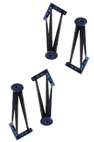 Metal Boru Ayak Kütük Masa Dresuar Kaşıklık Kitaplık Orta Sehpa Zigon Ayağı 45 Cm (4 Adet)