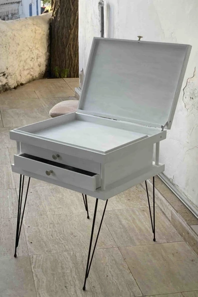 46 Cm Metal Firkete Ayak Masa Orta Sehpa Zigon Kütük Kaşıklık Sandık Siyah Dıy (1 ADET AYAK) - Resim 2