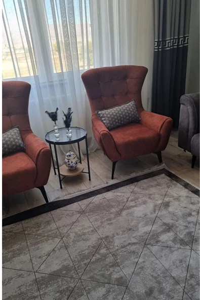 Nordic Yan Sehpa Temperli Cam 40 cm Demonte Çizilmez Kırılmaz Metal Çerçeve Raflı Minimalist Sehpa A - Resim 3