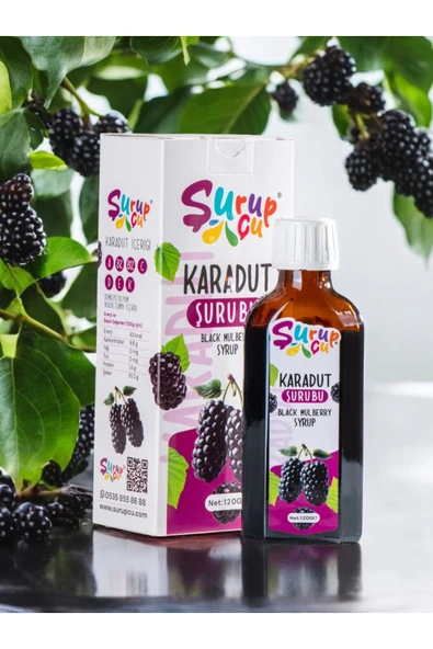 Karadut Şurubu 120g | Ağız Yaraları İçin & Vitamin Desteği Karadut Özü Ekstratı Black Mulberry Syrup - 3