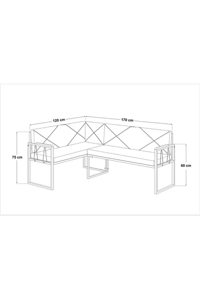 Src 70x110cm Bendir Masalı, Köşe Takımı, Mutfak, Balkon Köşe Takımı, Mutfak Masası Takımı - Açık Gri - 5
