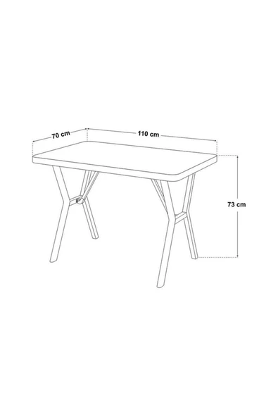 Src 70x110cm Beyaz Masalı, Köşe Takımı, Mutfak, Balkon Köşe Takımı, Mutfak Masası Takımı - Cappucino - 6