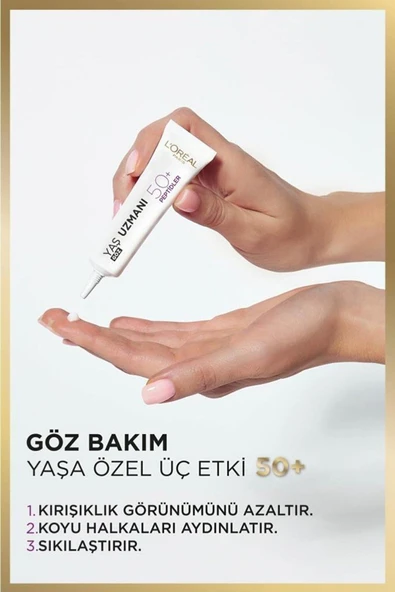 L'Oreal Paris Yaş Uzmanı 50+ Kırışıklık Karşıtı Yenileyici Göz Kremi - 3