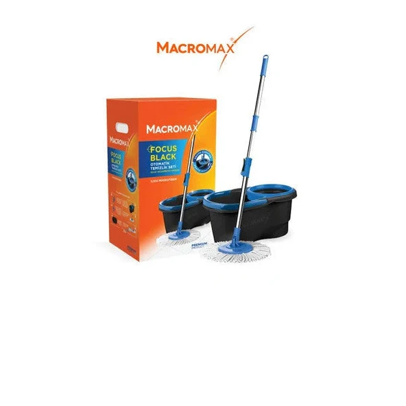 Macromax Focus Black Edıtıon Otomatik Temizlik Seti + Multi Yedek Mop Hediyeli