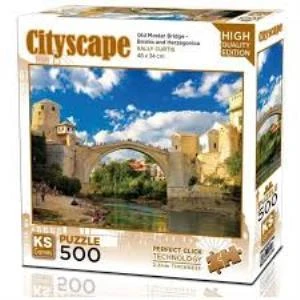 KS PUZZLE 500 PARCA OLD MOSTAR BRIDGE BOSNA HERSEK