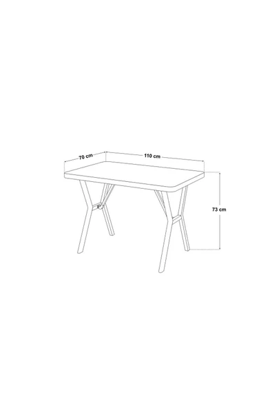 Src 70x110cm Beyaz Masalı, Köşe Takımı, Mutfak, Balkon Köşe Takımı, Mutfak Masası Takımı - Antrasit - 7