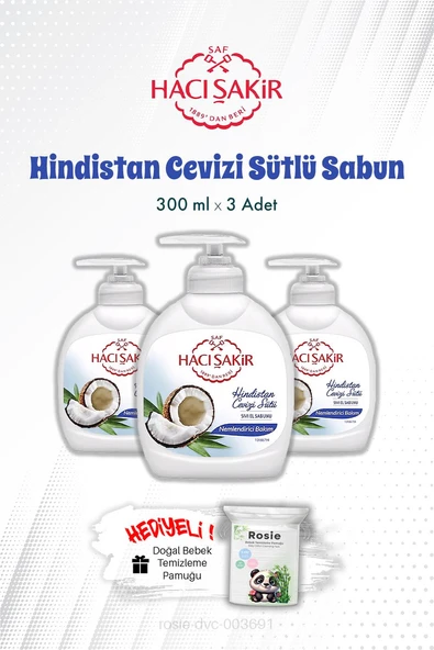 3'lü Hindistan Cevizi Sütlü Sıvı El Sabunu 300 ML ve ROSIE ürün görseli