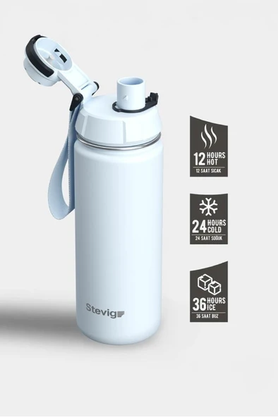 Stevig 1 Hand Leak-Proof Sızdırmaz Çelik Termos 500 Ml Ice Melt ST-223 - 2