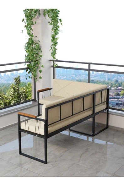 Src , Köşe Takımı, Mutfak, Balkon Köşe Takımı, Mutfak Masası Takımı - Krem - 2
