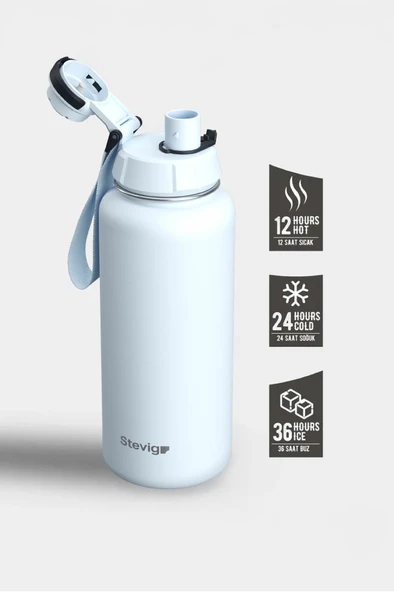 Stevig 1 Hand Leak-Proof Sızdırmaz Çelik Termos 1000 Ml Ice Melt ST-216 - 2