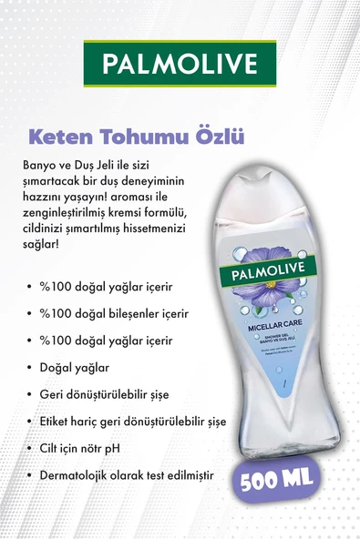 Duş Jeli 3'lü Mıcellar Care Keten Tohumu Özlü 500 ML ve ROSIE - 2