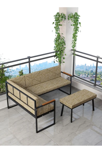 Src , Köşe Takımı, Mutfak, Balkon Köşe Takımı, Mutfak Masası Takımı - Puflu - Cappucino - 1