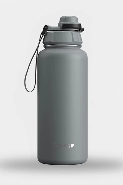 Stevig 1 Hand Leak-Proof Sızdırmaz Çelik Termos 1000 Ml Grey ST-214