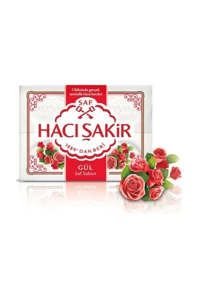 Hacı Şakir Gül Saf Kalıp Sabun 4x150 gr - Resim 2
