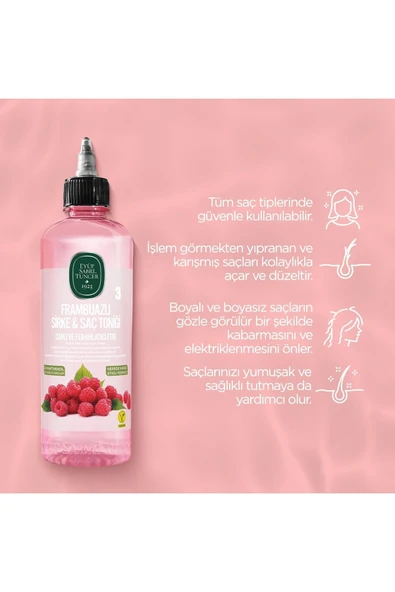Frambuazlı Sirke & Saç Toniği 500 ml - Resim 3