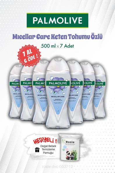 Palmolive 7 AL 6 ÖDE Mıcellar Care Keten Tohumu Özlü 500 ML Duş Jeli ve ROSIE