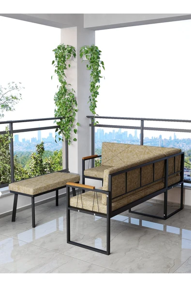 Src , Köşe Takımı, Mutfak, Balkon Köşe Takımı, Mutfak Masası Takımı - Puflu - Cappucino - 3