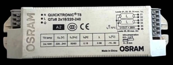 OSRAM 2X18 BALAST QUİCKTRONİC