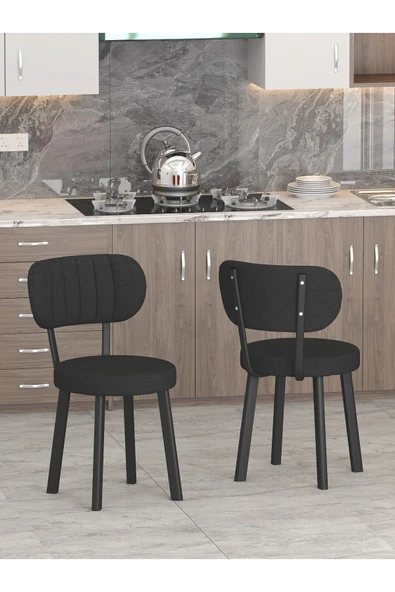 Azra Mutfak, Salon, Cafe Sandalyesi 1 Adet - Siyah