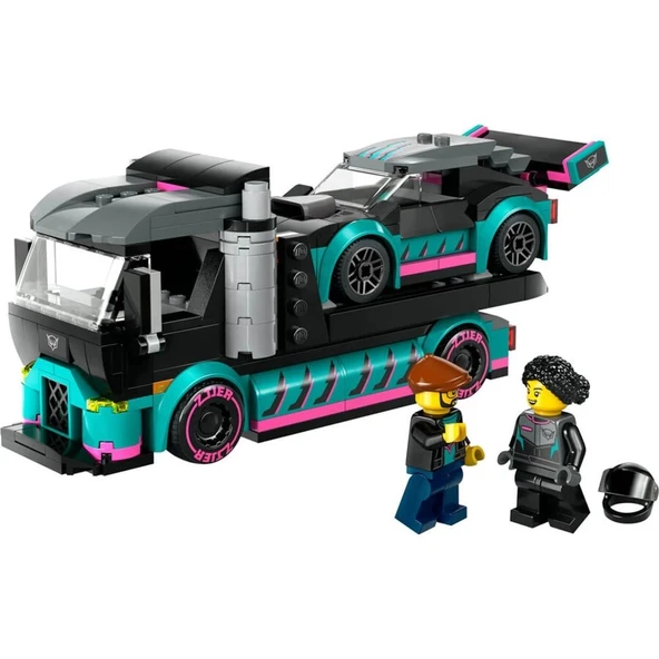 LEGO City Yarış Arabası ve Araba Taşıyıcı Kamyon - 60406 - 3