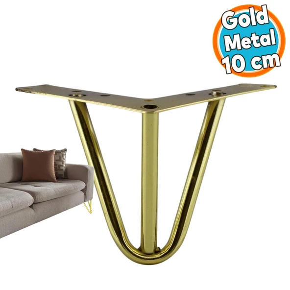 Metal Gold Altın Ayak 10 cm Lüks Mobilya Kanepe Berjer Sehpa Ünite Koltuk Ayağı Baza Ayakları ürün görseli