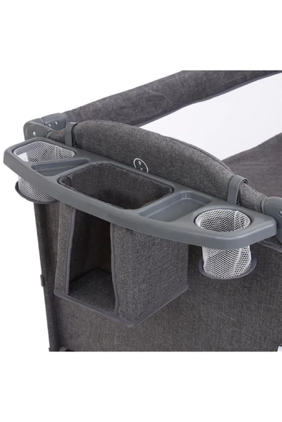 Yoyko Exclusive Comfort 8 In 1 Anne Yanı Park Yatak Oyun Parkı 70x110 - Gri - 8
