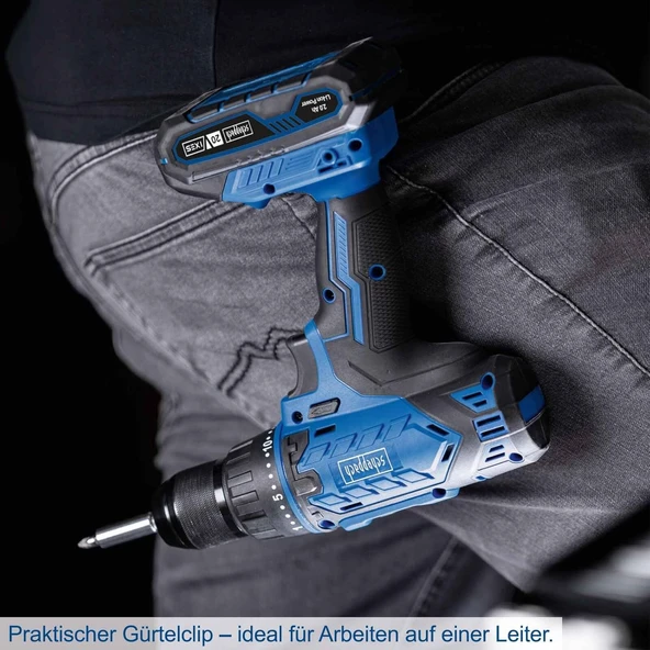 Scheppach C-DTB74/2-X Şarjlı Matkap 20V 2x2AH Akülü 74 Parça Aksesuar Seti - 6