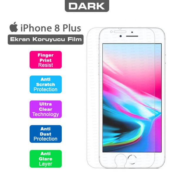 Dark iPhone 7 Plus / 8 Plus Uyumlu Yansıma Engelleyici Ekran Koruyucu (DK-AC-CPI8SP1PL) - 1