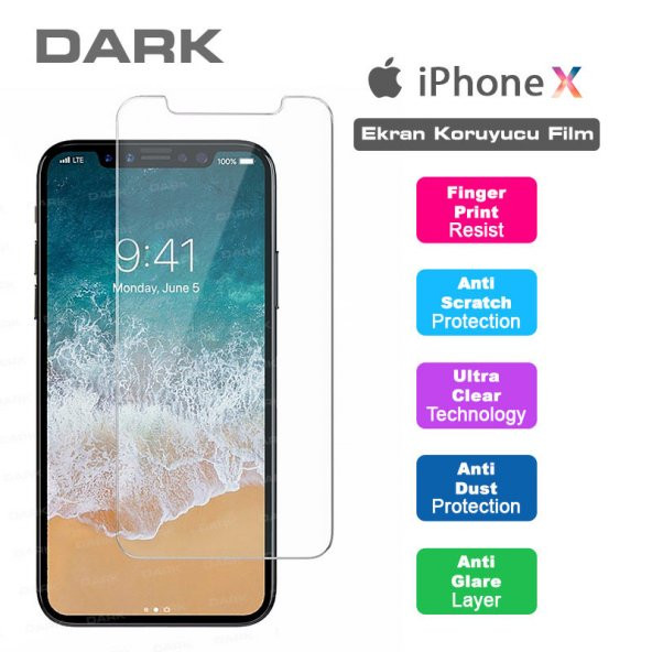 Dark iPhone X Anti-Glare Ekran Koruyucu (DK-AC-CPIXSP1)