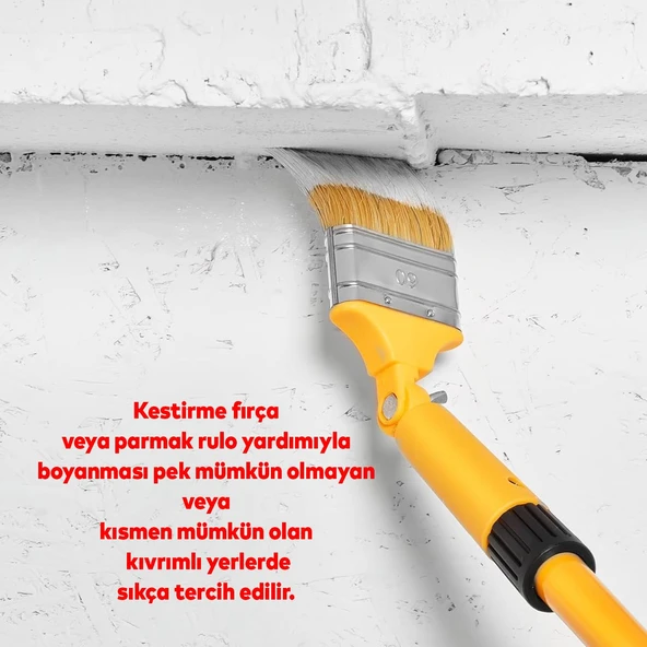 Robotik Boya Fırçası Kestirme Boyama Fırçası 180° Derece Kıvrılabilir Sap Takılabilir İç Dış Cephe - 3