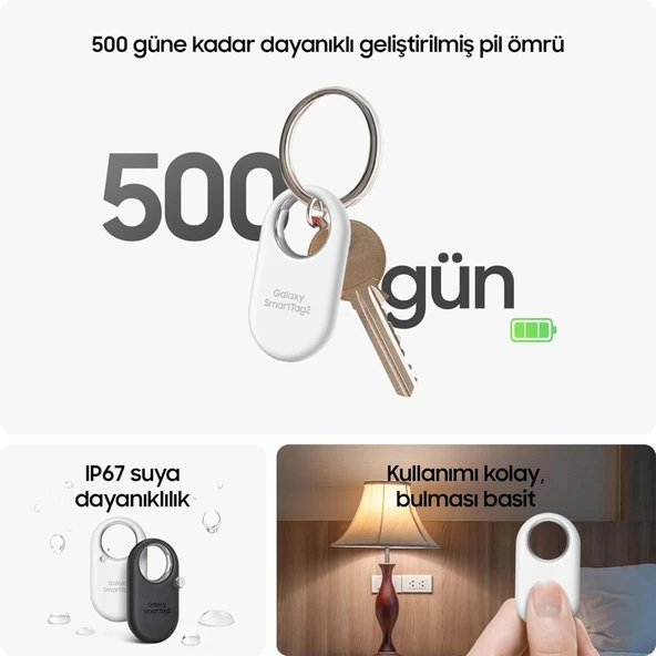 OUTLET Samsung EL-T5600 Galaxy SmartTag 2 Kablosuz Akıllı Tag - Beyaz (EL-T5600BWEGTR) - 4