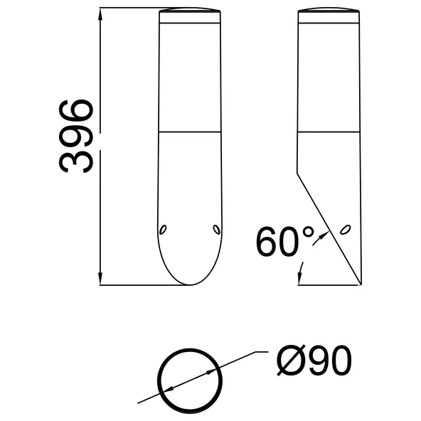 HOROZ ORKİDE-3 BEYAZ BAHÇE ARMATÜRÜ E-27 - 2