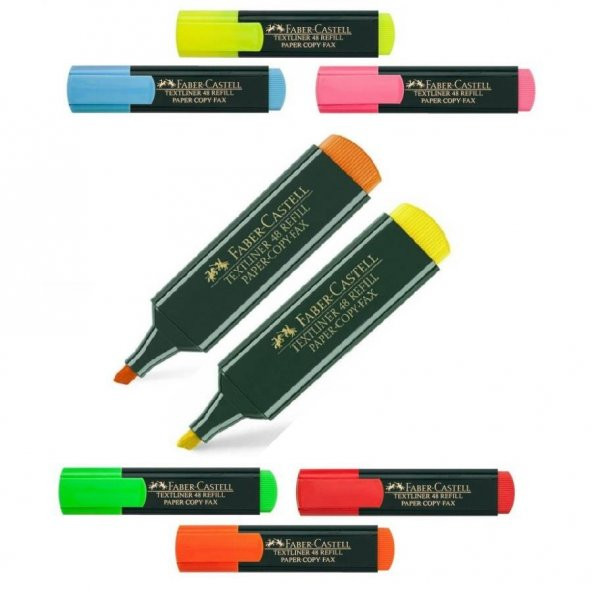 Fosforlu Kalem Sarı Turuncu İşaret Kalem 1548 Texliner Tüm Renkler 2 Adet