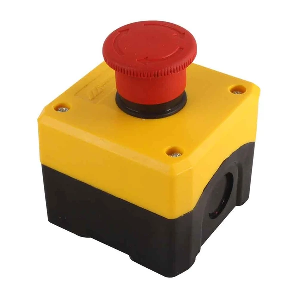 MS-BX5542E 1'Lİ KUTULU ACİL STOP BUTONU (1NC) MANTAR KİLİTLİ