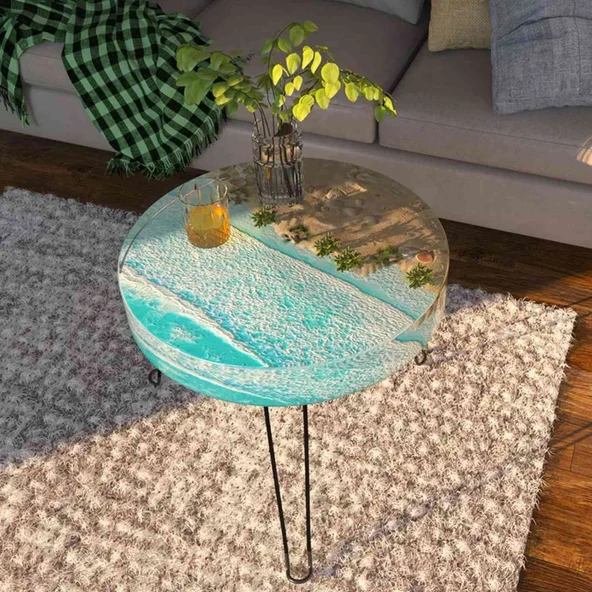 Epoksi Silikon Yuvarlak YERLİ Sehpa Kalıbı 40 CM - 3