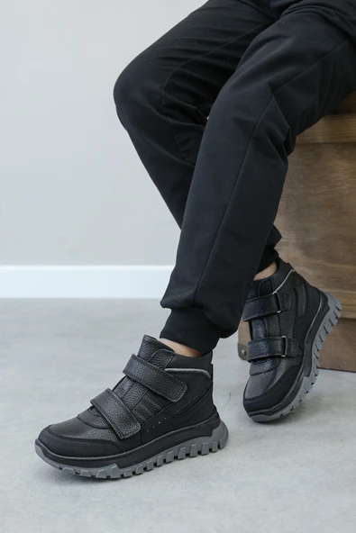 Hakiki Deri Kürklü  Unisex Çocuk Klasik Bot 612KFA1586-2 - Resim 6