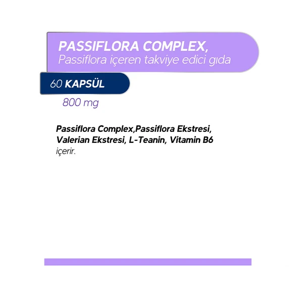 Passiflora Complex 60 Kapsül Bitkisel Takviye - Resim 2