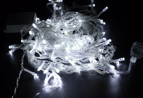 CATA BEYAZ EKLENEBİLİR SÜSLEME (100 LEDLİ-10 LED FLAŞLI)