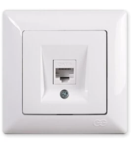 GÜNSAN VISAGE BEYAZ TEKLİ DATA PRİZ (CAT6)