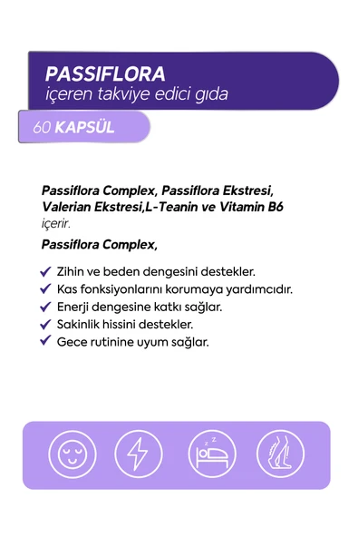 Passiflora Complex 60 Kapsül Bitkisel Takviye - 2