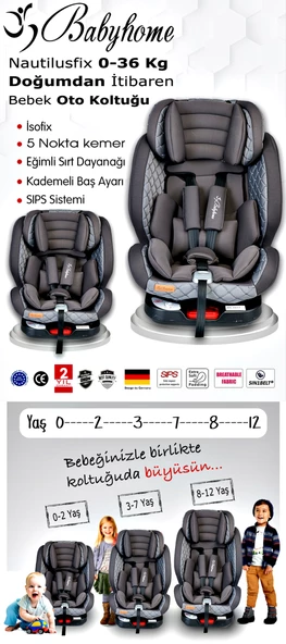 Baby Home 910 Nautilusfix 0 36 Kg İsofixli 360 Dönebilen Oto Koltuğu - 9